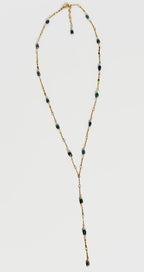 midnight pearl lariat necklace